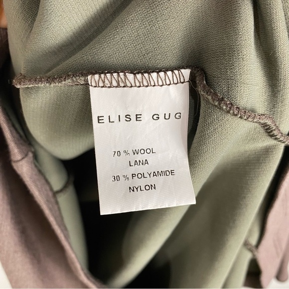 Elise Gug Wool Blend Essential Classic Long Sleeve Slip Pullover Mini Dress 38 - Picture 4 of 5